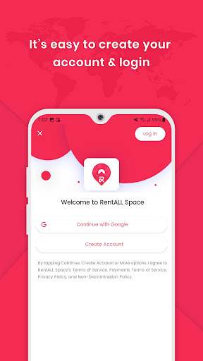 Android application RentALL Space screenshort
