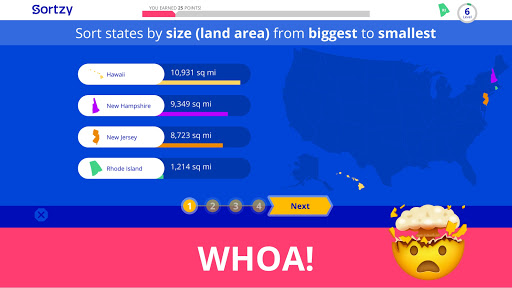 Sortzy States Screen 2