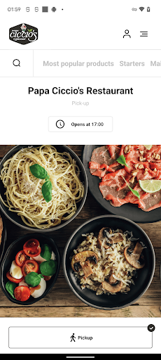 Android application Papa Ciccio's Restaurant screenshort