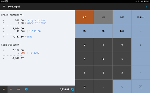 CalcTape Calculator with Tape Capture d'écran