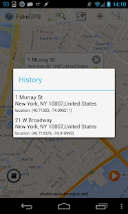 Fake GPS Go Location Spoofer Capture d'écran