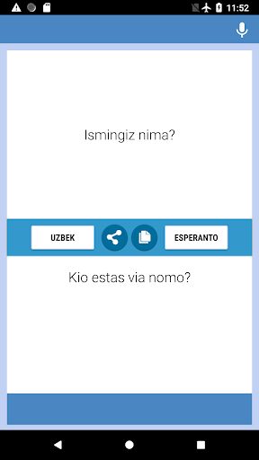 Android application Uzbeka-Esperanto-Tradukisto screenshort