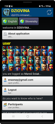Android application Dziovina screenshort