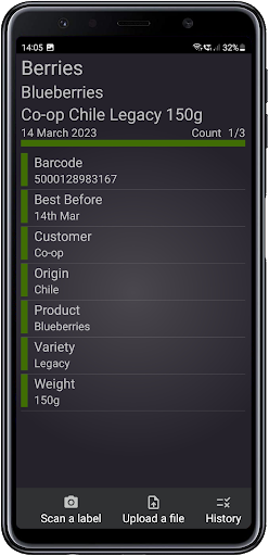 Label Verification by Consus Screen 2