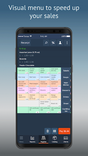 Android application Saby Presto screenshort