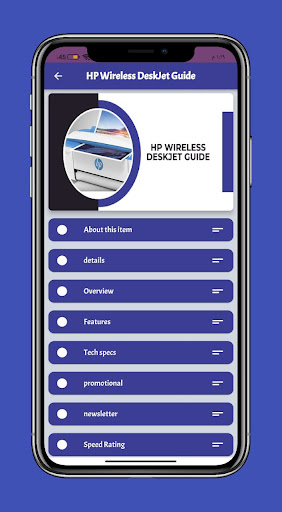 Android application HP Wireless DeskJet Guide screenshort