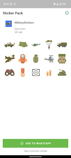 Android application Military Stickers for WhatsApp screenshort