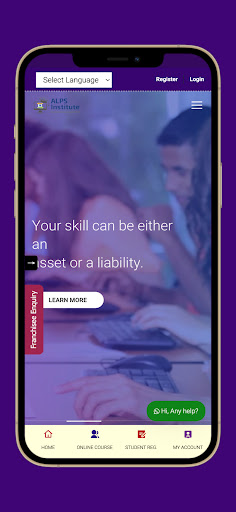 Android application Alps Institution screenshort