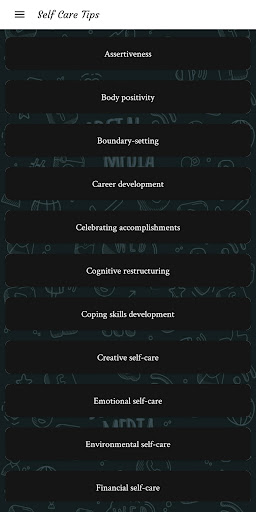 Android application Self Care Tips screenshort