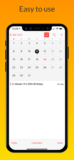 iCalendar - ক্যালেন্ডার i OS15