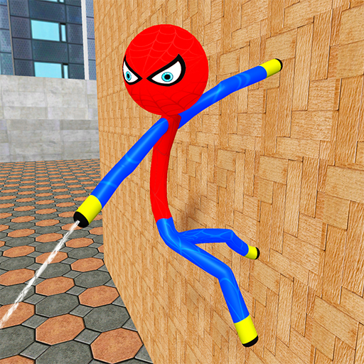 Flying Stickman Spider Rope Super Hero:Crime City Windows'ta İndir