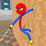 Cover Image of Tải xuống Flying Stickman Spider Rope Su  APK