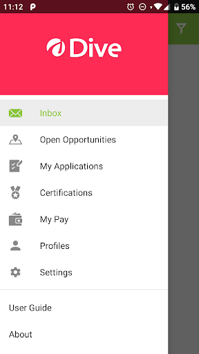 Android application Dive Mobile screenshort