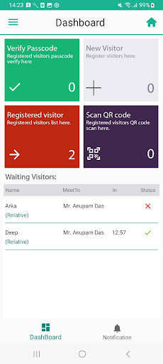 Android application Farvision Visitor screenshort