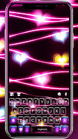 screenshot of Neon Flash Hearts Keyboard Bac