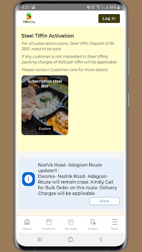 TiffinCliq Screen 2
