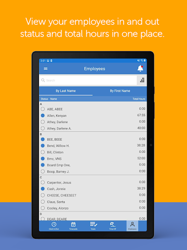 Screenshot of PayClock