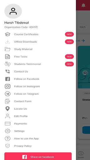 Android application Pranav Chandak Academy screenshort