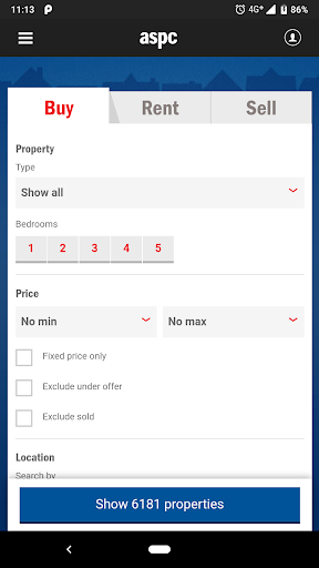 Android application ASPC Property Search screenshort
