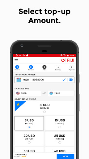 Vodafone Fiji Top-Up Screen 2