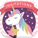 Unicorn Birthday Invitation Card Maker Apk