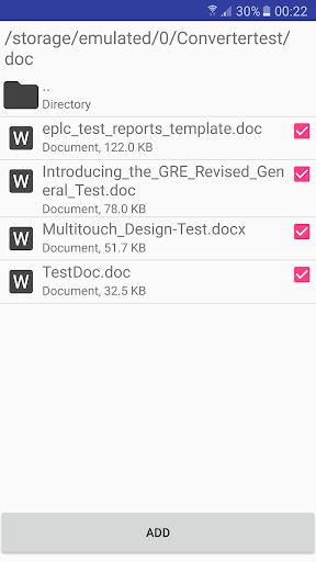 DOC to TXT converter Screen 2