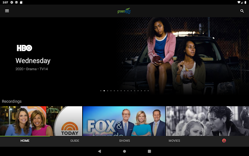Screenshot of Greenlight TV