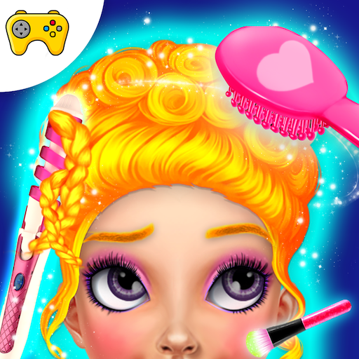 Girl Hair Do Design Salon Game logo