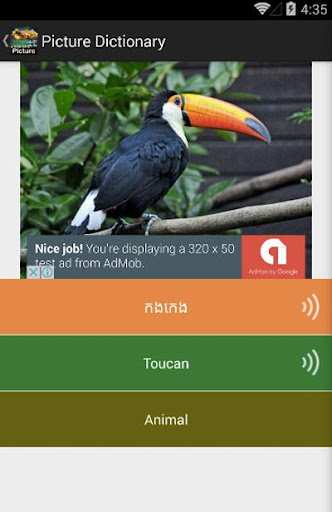 Picture Dictionary Screen 3