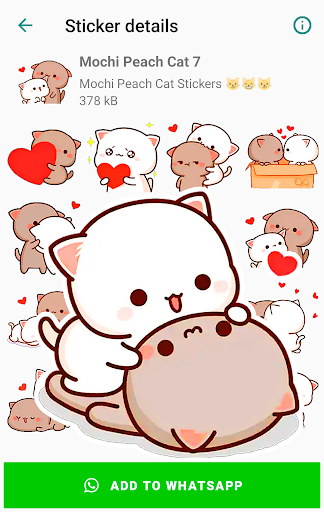 Mochi Peach Cat Stickers Screen 2