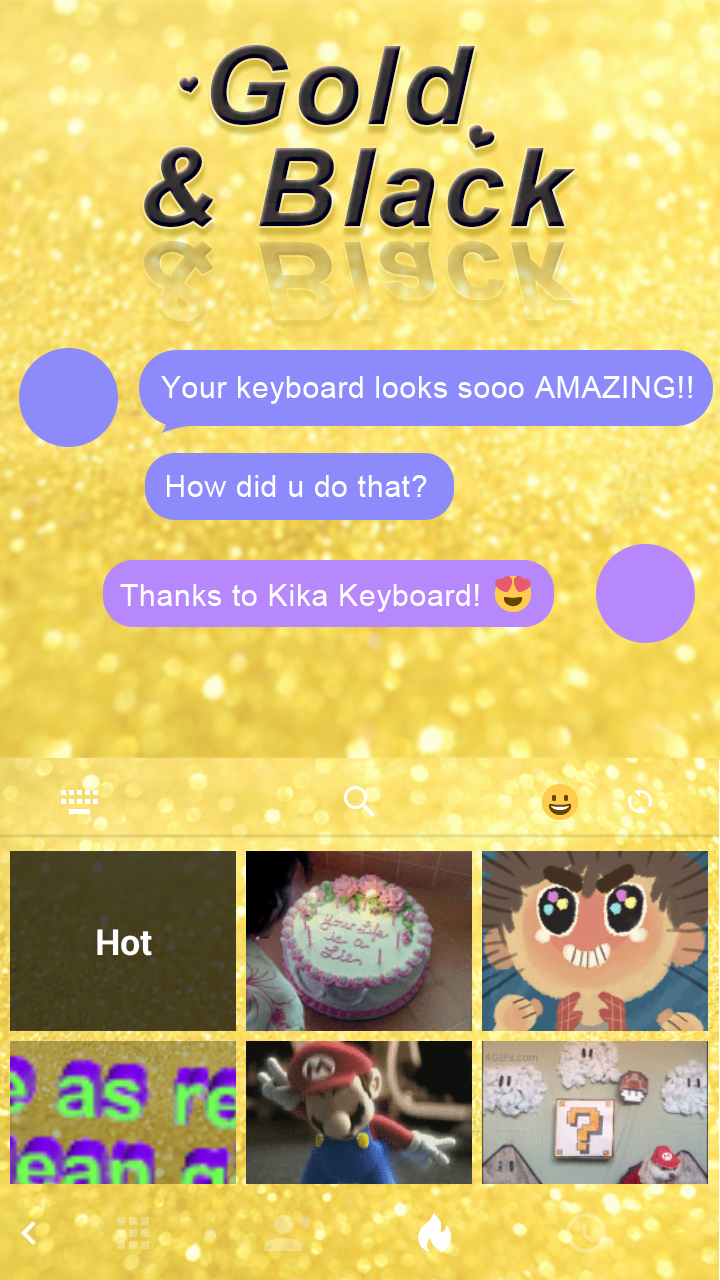 Android application Gold & Black Keyboard Theme screenshort