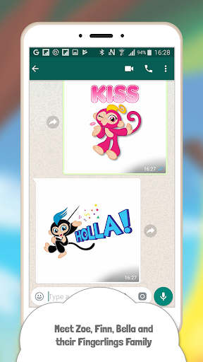 Android application Fingerlings Emoji Stickers ( U screenshort