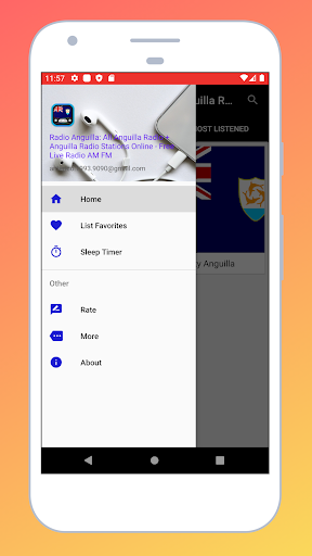 Android application Radio Anguilla + Radio Online screenshort