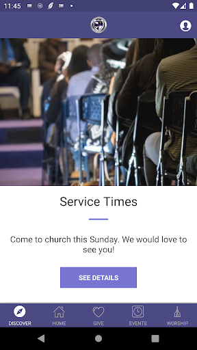 Android application Ebenezer Baptist Church CLT screenshort