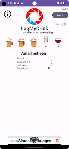 Android application LogMyDrink screenshort
