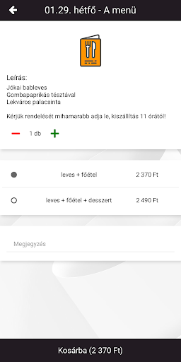 Menü Mester - Ebéd Menü Screen 3