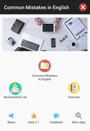 Android application Common Mistakes in English screenshort
