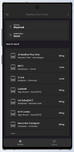 Rajdhani Bus Finder -Dhaka Rou Screen 2