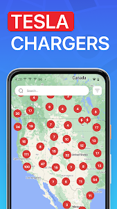 Supercharger map for Tesla Unknown