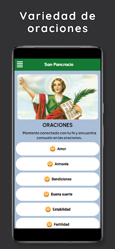 Android application Oraciones a San Pancracio screenshort