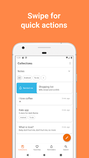 Android application Notes screenshort
