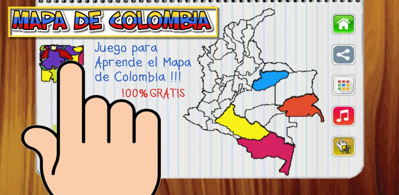 Mapa de Colombia Juego