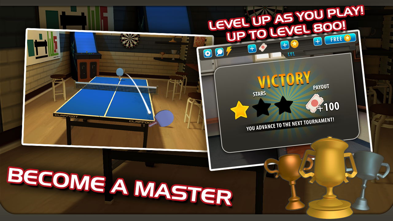 Android application Ping Pong Masters screenshort