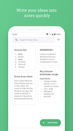 Android application InNote - Lightweight Note screenshort