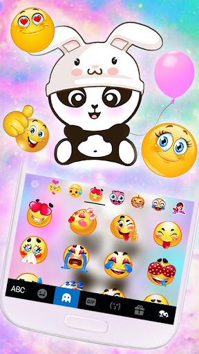 Rabbit Cute Panda Keyboard The Screen 3