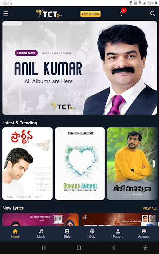 Android application Tct Next - Christian OTT screenshort
