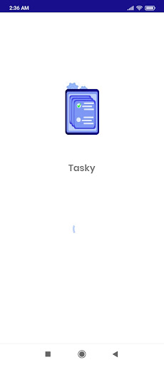 Android application Tasky Organizing your Business screenshort