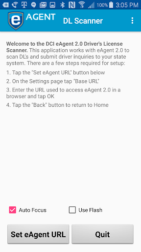 Android application eAgent Drivers License Scanner screenshort