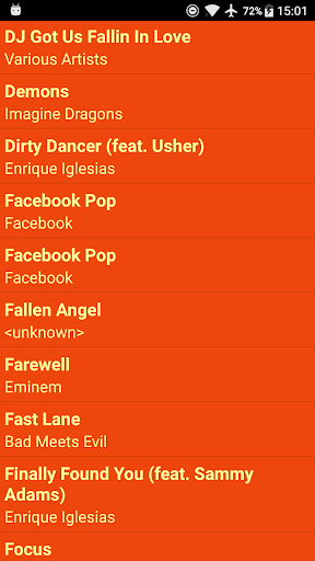 Android application Music Player screenshort