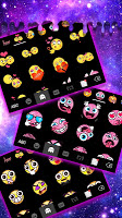 screenshot of Galaxy Space Drop Keyboard Background
